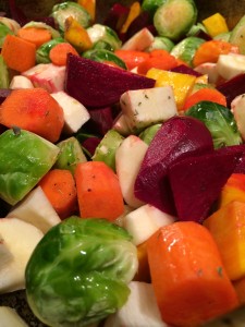Macrobiotic diet, roasted root vegetables, by Judith Longo